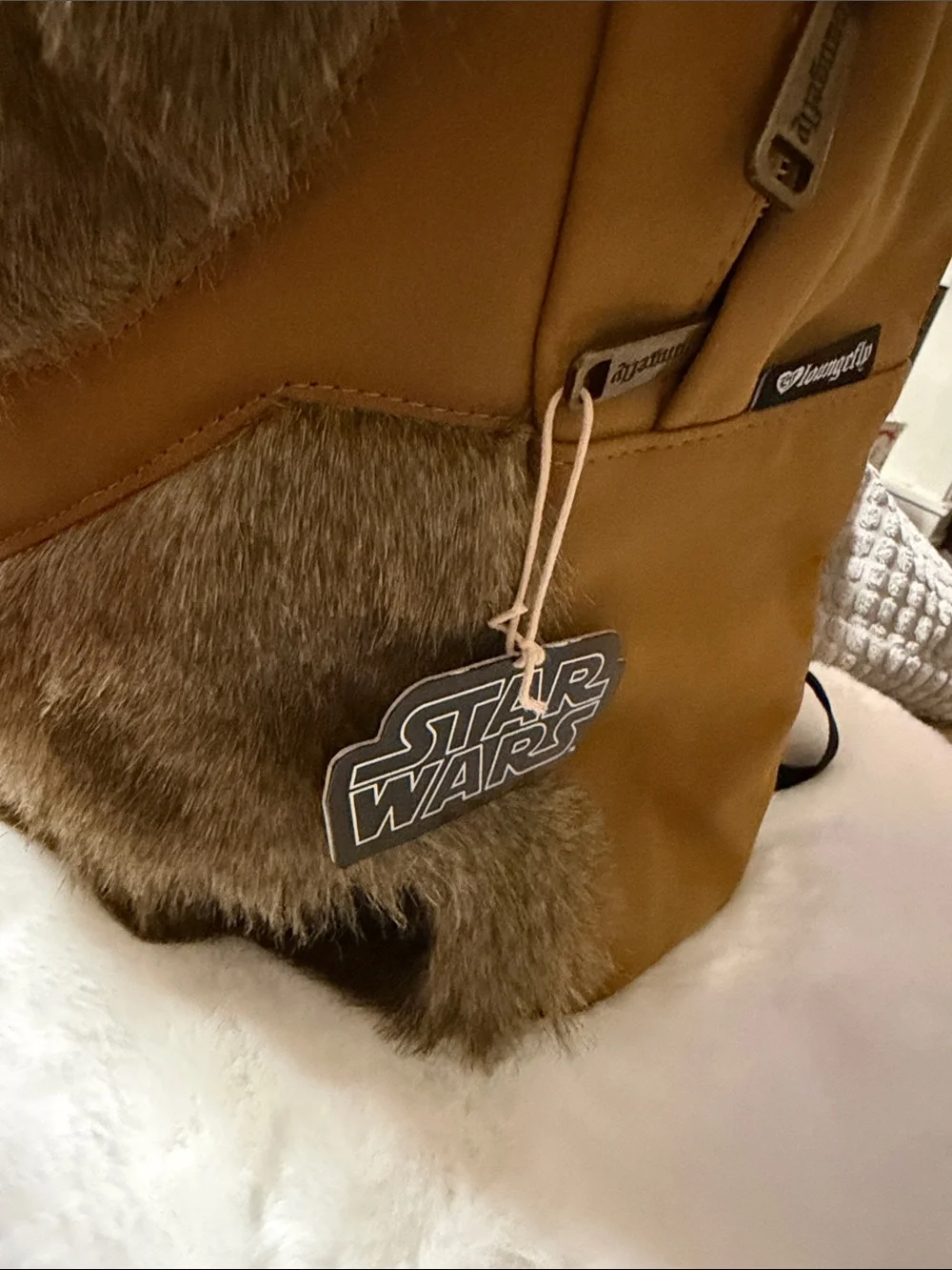 Loungefly Star Wars Ewok Brown Full Size Backpack and Wristlet NWT